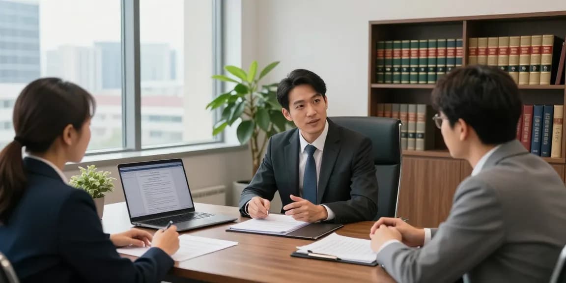 What Google did to me in a legal context: An attorney consulting with a client in a modern law office.