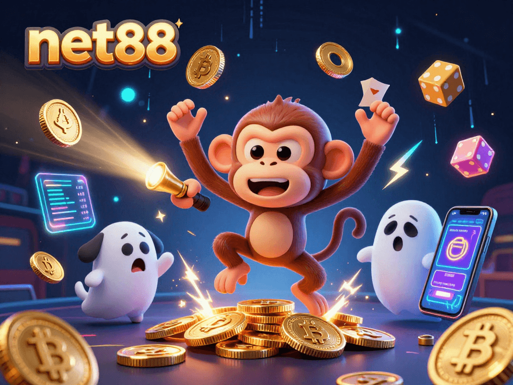 Experience thrilling gameplay with net88 while the mischievous monkey juggles crypto coins.