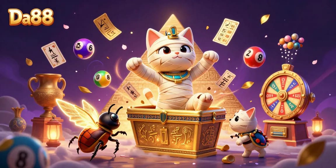 Experience the thrilling adventure of Da88 in a vibrant casino scene filled with dynamic elements.