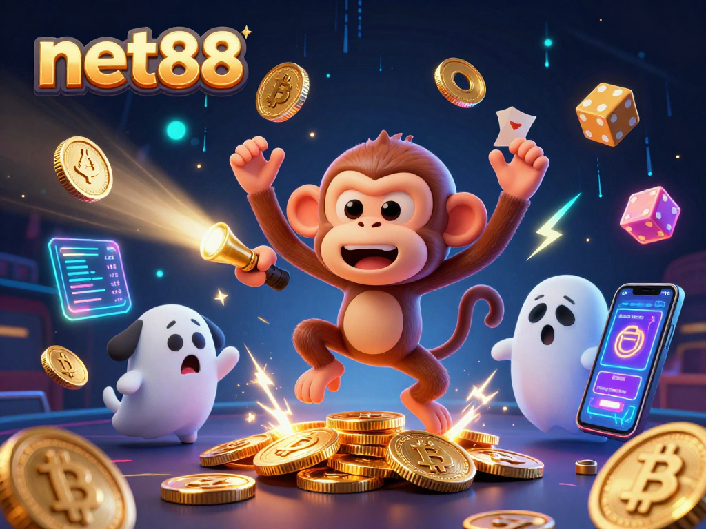 Experience thrilling gameplay with net88 while the mischievous monkey juggles crypto coins.