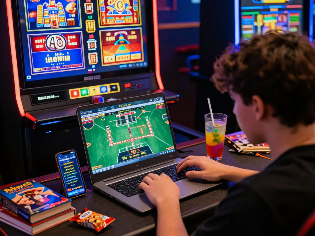 Player enjoying sports betting on TK1971 platform with vibrant gaming graphics