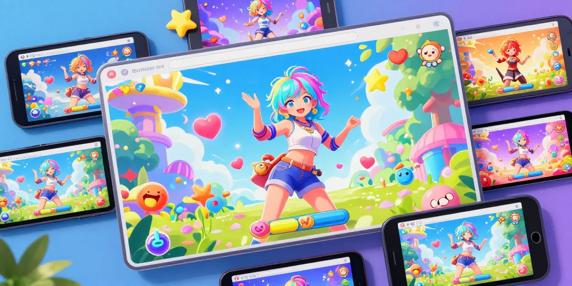Vibrant illustration of femboy character in interactive browser game, showcasing femboy hentai games.