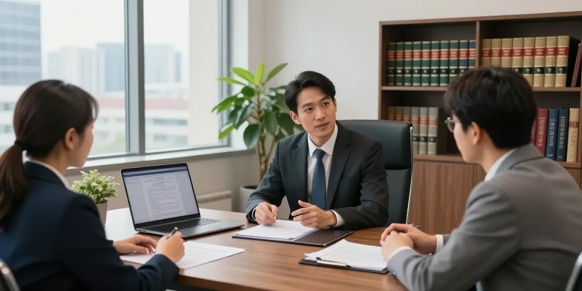 What Google did to me in a legal context: An attorney consulting with a client in a modern law office.