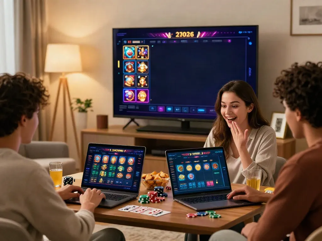 Players enjoying dynamic online casinos that accept credit cards in a cozy gaming setup.