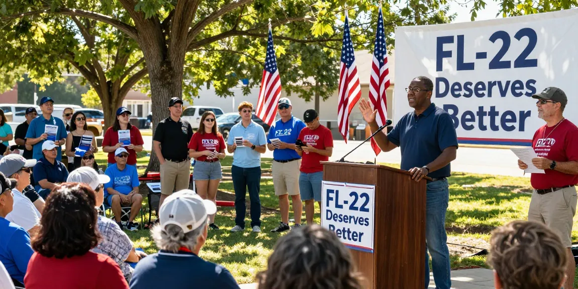 Engaging community event featuring Casey Askar in FL-22, highlighting his political campaign.