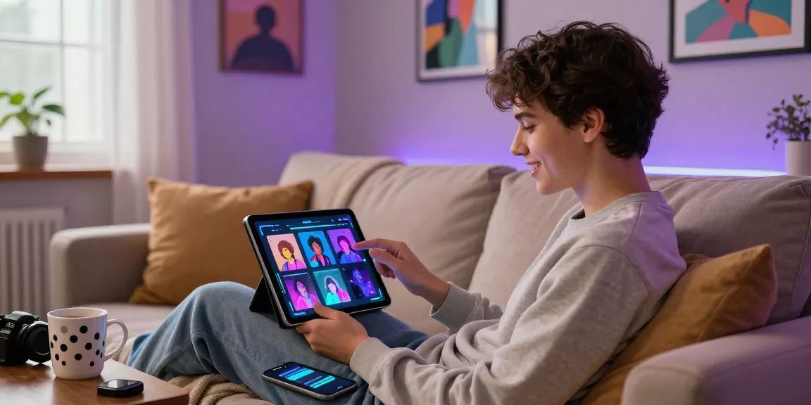 Interactive ai chat nsfw session in a cozy digital environment with vibrant atmosphere.