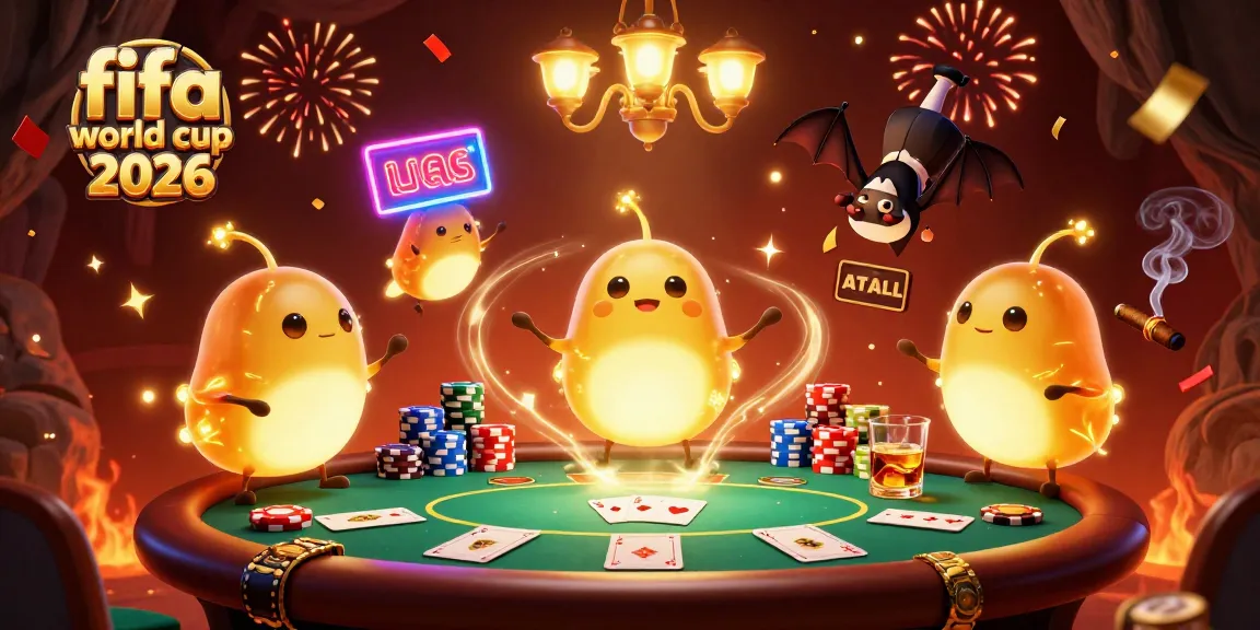 Experience the excitement of fifa world cup 2026 in a glowing casino scene with vibrant characters.