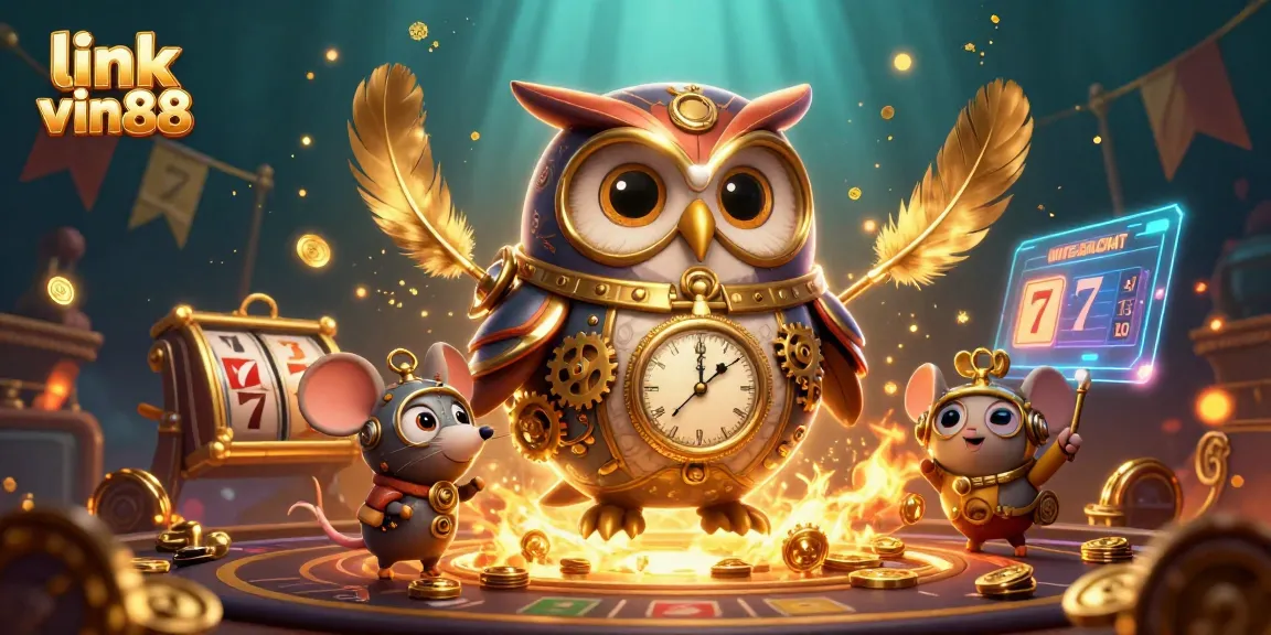 Spin to win with link vin88 at this vibrant, action-packed casino illustration!
