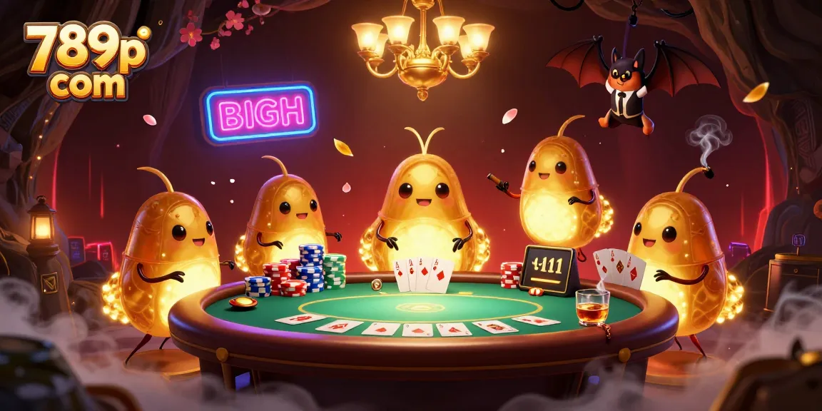 Engage with 789p com in a vibrant cave casino scene showcasing glowworms and gamified features.